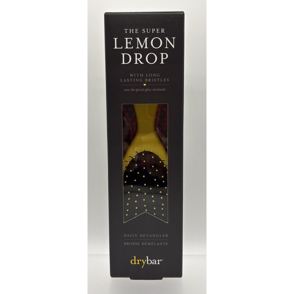 Drybar The Super Lemon Drop Long Lasting Bristles Daily Detangler New In Box